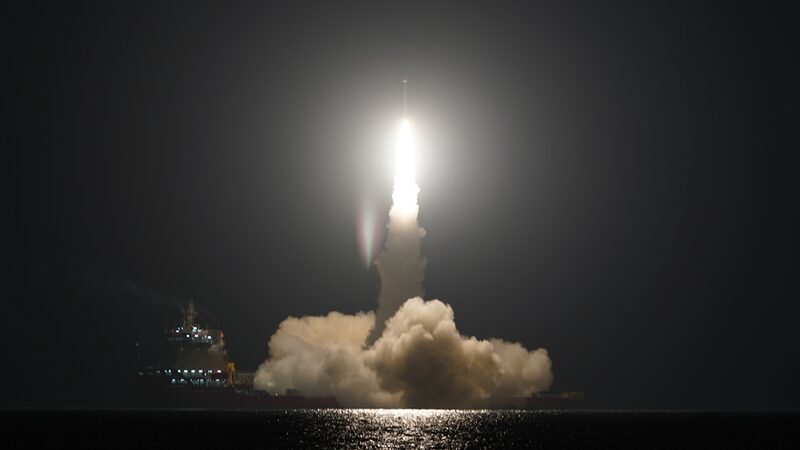 China's commercial rocket sends new batch of satellites into orbit video poster