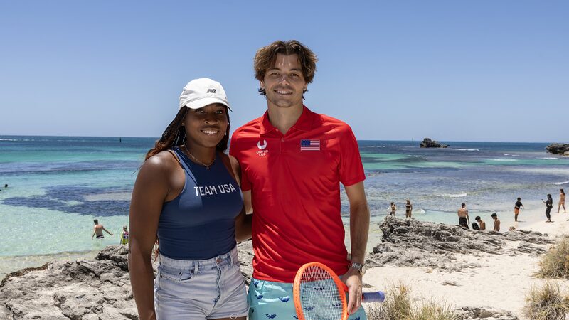 Fritz_Gauff_visit_Rottnest_Island_ahead_of_United_Cup - My Global News: Young Voices Fritz, Gauff visit Rottnest Island ahead of United Cup