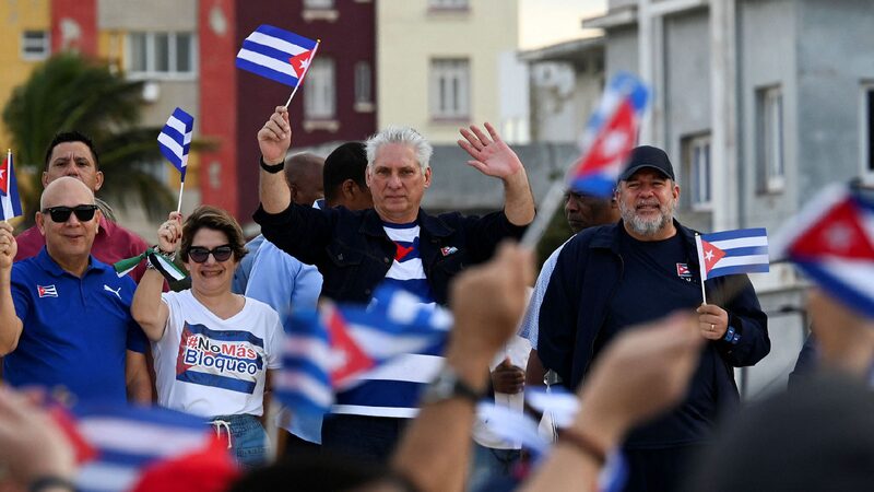Thousands in Havana protest U.S. hostility toward Cuba