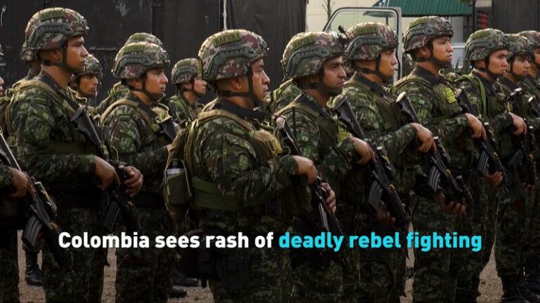 Colombia sees rash of deadly rebel fighting video poster