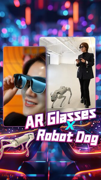 Cutting-edge duo for rescue: AR glasses and robot dog video poster