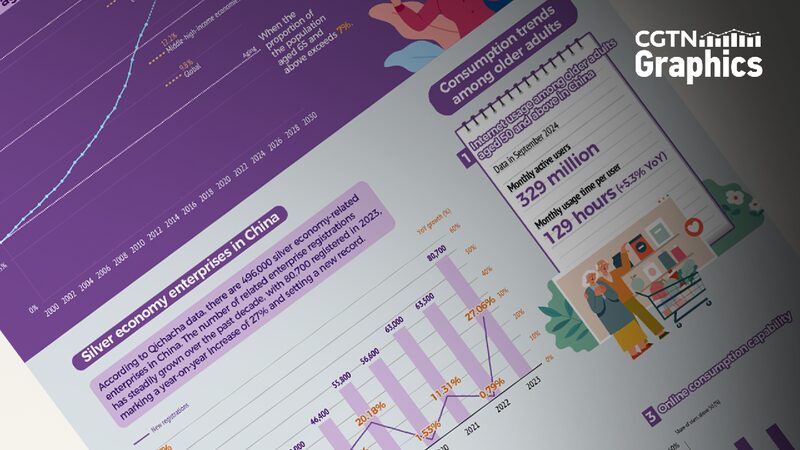 Graphics: China's silver economy grows amid global aging trend