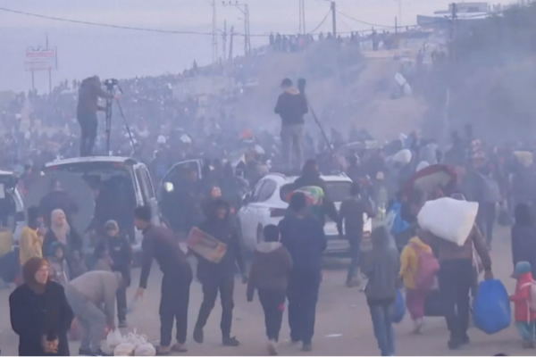 Families Return Home: The Journey Back to Gaza City Begins Live: Displaced Palestinians start making their way back to Gaza City video poster