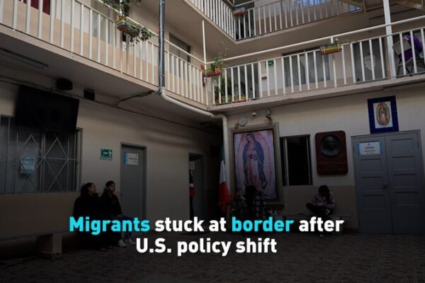 Border Dreams on Hold: Migrants Stuck After U.S. Policy Change Migrants stuck at border after U.S. policy shift video poster