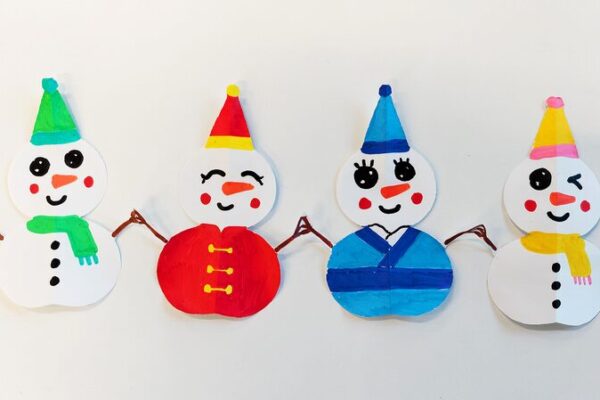 Paper craft snowmen show unity for Harbin 2025 Asian Winter Games video poster