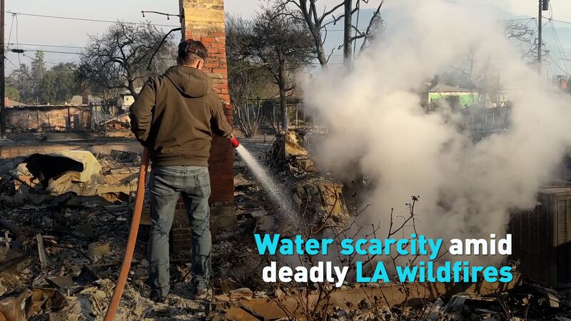 Water scarcity amid deadly LA wildfires video poster