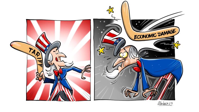 Boomerang effect of tariffs