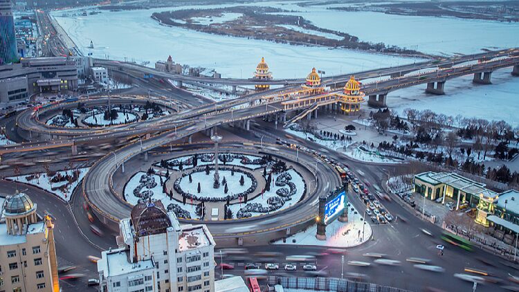Live: A picturesque view of China's Harbin from Jihong Bridge – Ep. 5