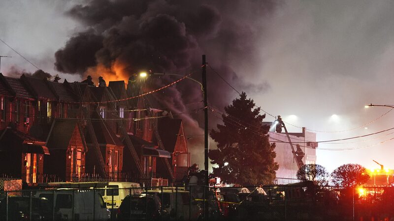 Small plane crash sparks fire in northeast Philadelphia