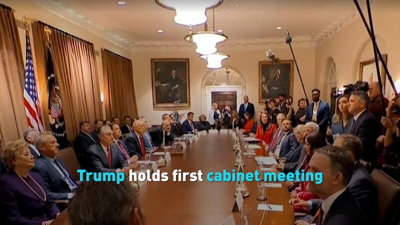Trump_holds_first_cabinet_meeting_poster - My Global News: Young Voices Trump holds first cabinet meeting video poster