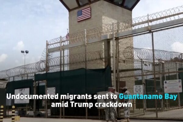 Undocumented Migrants Sent to Guantanamo Bay Amid Crackdown Undocumented migrants sent to Guantanamo Bay amid Trump crackdown video poster