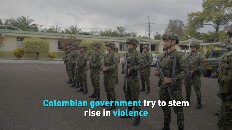 Colombian government try to stem rise in violence video poster