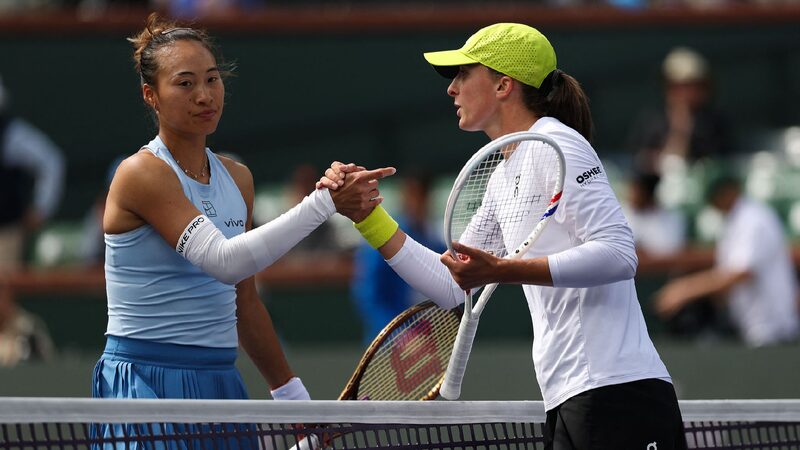 Zheng Qinwen's BNP Paribas Open run halted by World No. 2 Iga Swiatek
