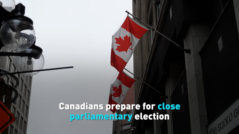 Canadians prepare for close parliamentary election video poster
