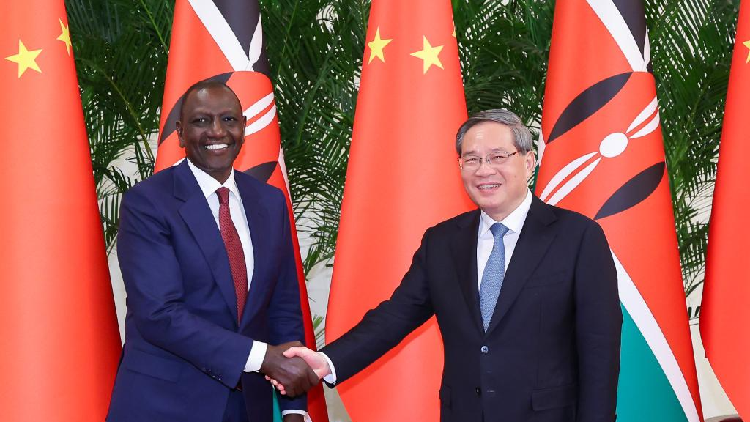 Chinese premier meets Kenyan president