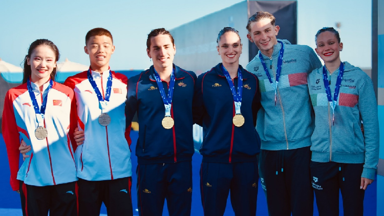 Guo & Shi capture mixed duet silver at Artistic Swimming World Cup