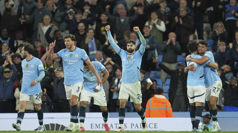Late Nunes goal lifts Man City to thrilling 2-1 win over Aston Villa