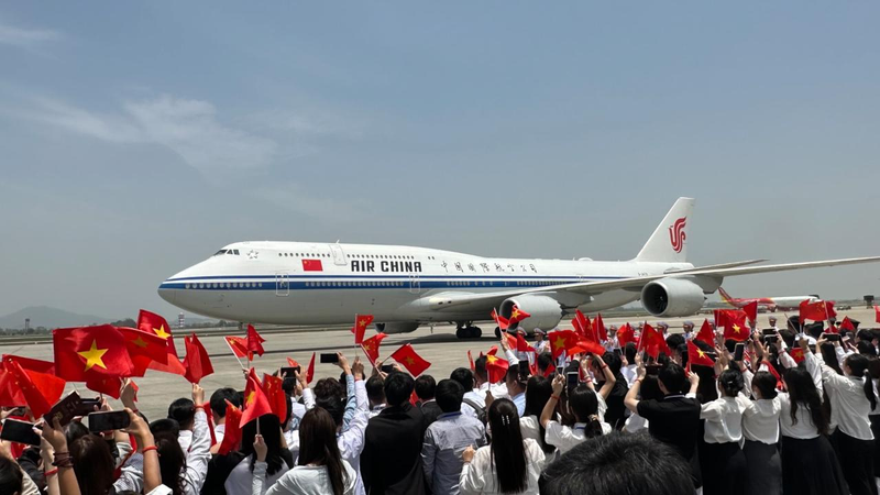President Xi Jinping arrives in Vietnam's Hanoi for state visit