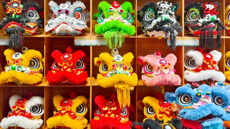 The roles of the king and valiant generals in lion dance