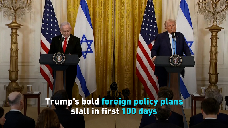 Trump’s bold foreign policy plans stall in first 100 days video poster