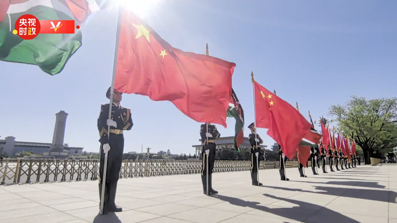 Xi Jinping holds welcome ceremony for Kenya's president