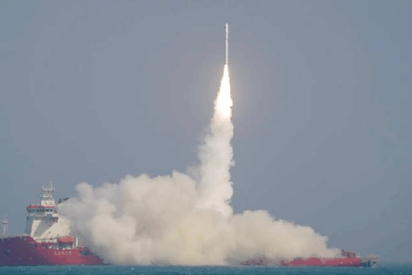 China Launches Four Satellites from the Sea! ππ China's CERES-1 commercial rocket launches four satellites from sea