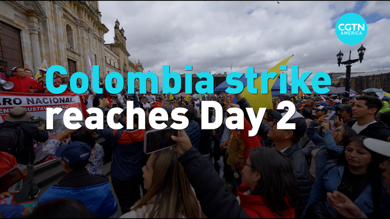 Colombia’s two-day strike calls for labor reform video poster