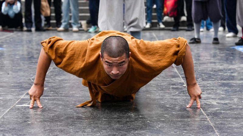 Defying_gravity_Shaolin_monks_perform_the_two-finger_stand - My Global News: Young Voices Defying gravity: Shaolin monks perform the two-finger stand