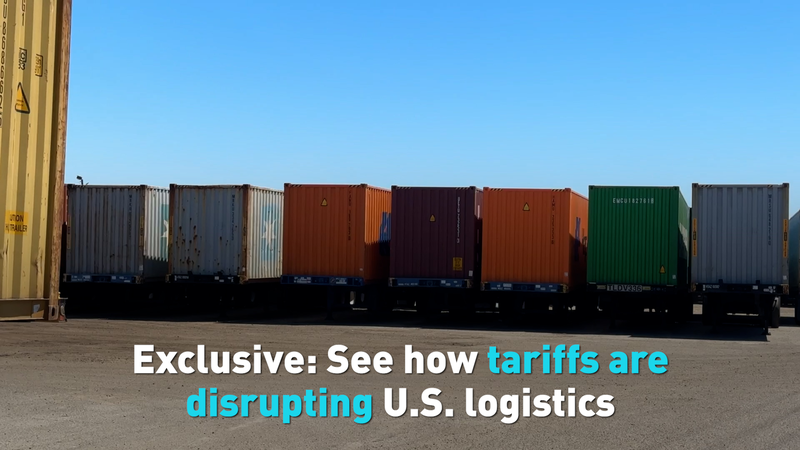 How Tariffs Are Causing Delays at U.S. Ports 🚢 Exclusive: See how tariffs are disrupting U.S. logistics video poster