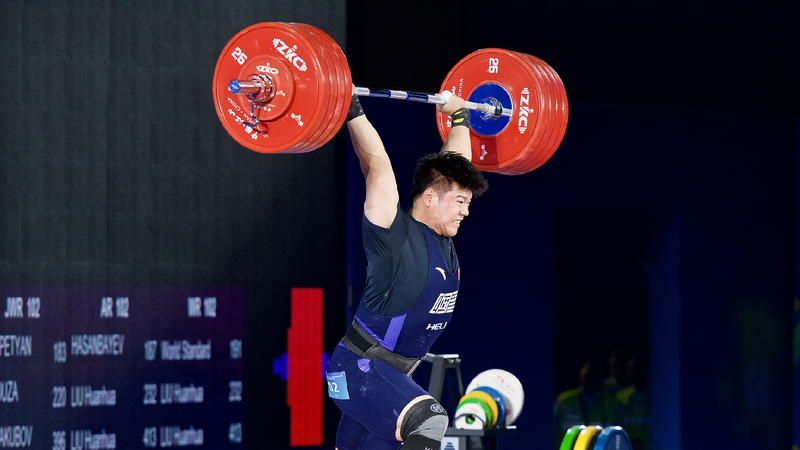 Liu claims two men's 102kg golds at Asian Weightlifting Championships