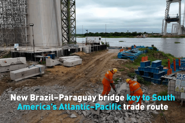 New Brazil-Paraguay Bridge: A Shortcut Between Two Oceans! 🌉 New Brazil–Paraguay bridge key to Atlantic–Pacific trade route video poster