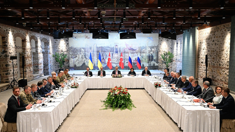 Russians and Ukrainians meet in Istanbul for first talks in 3 years video poster