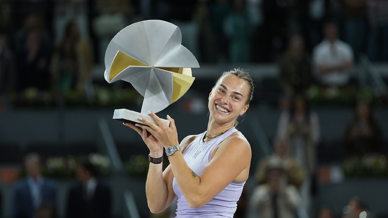 Sabalenka sweeps past Gauff to win Madrid Open for 20th career title