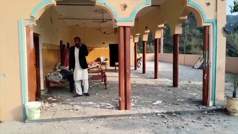 Homes Damaged After India-Pakistan Border Clashes Stringer films damages to Pakistani civilian homes after Indian attack video poster