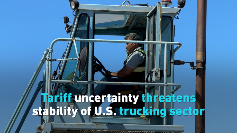 Tariff uncertainty threatens stability of U.S. trucking sector video poster