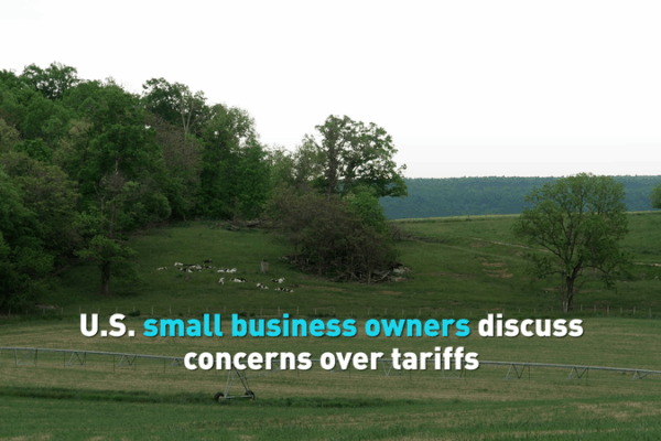 U.S. Small Businesses Face Challenges Due to Tariffs U.S. small business owners discuss concerns over tariffs video poster