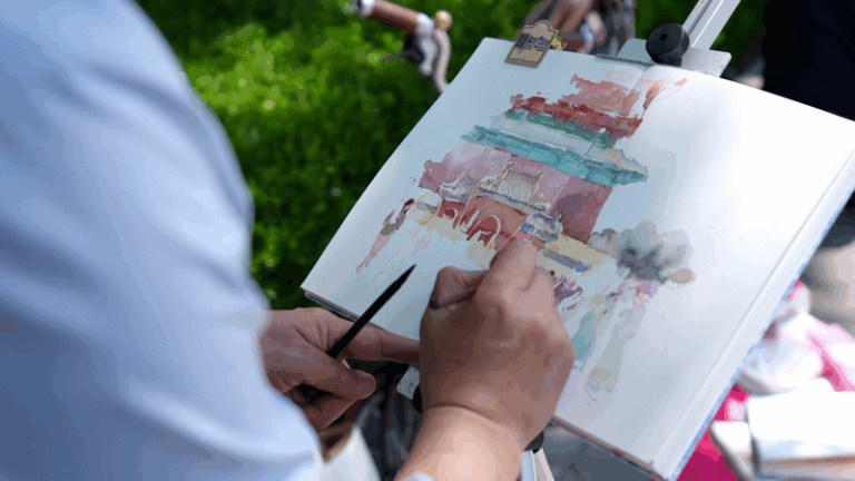 Urban sketchers share the story of cityscape artistry video poster