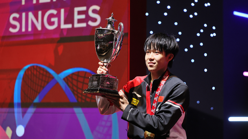 Wang Chuqin wins men's singles title at World Championships