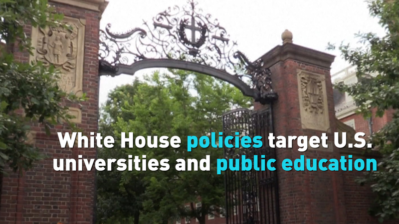 White House policies target U.S. universities, public education video poster