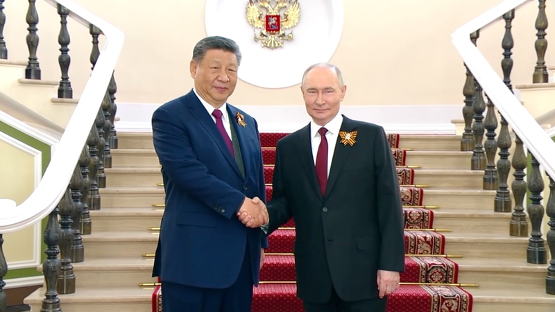 Xi attends Russia's Victory Day parade at Moscow's Red Square video poster