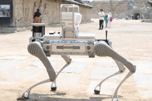 Meet the Robot Dog Guarding a Film Studio! AI meets tourism: Robot dog patrols at film studio in Ningxia