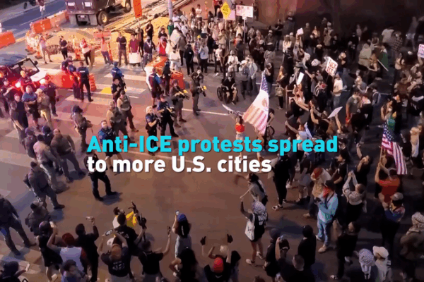 Anti-ICE protests spread to more U.S. cities video poster