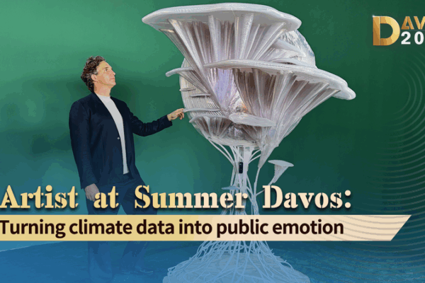 Artist Turns Climate Data into Amazing Art at Summer Davos π¨π Artist at Summer Davos: Turning climate data into public emotion video poster