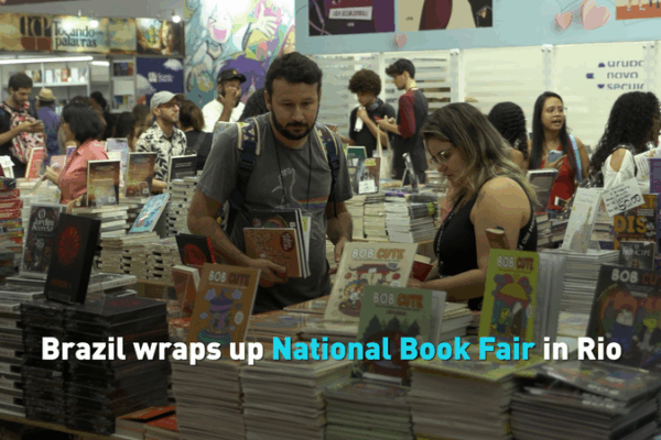 Rio’s Book Fair Wraps Up As City Celebrates UNESCO World Book Capital Title! Brazil wraps up National Book Fair in Rio video poster
