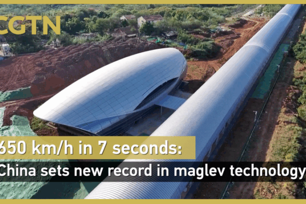 China’s Maglev Train Reaches 650 km/h in Just 7 Seconds! ๐ China breaks record with maglev train hitting 650 km/h in 7 seconds video poster