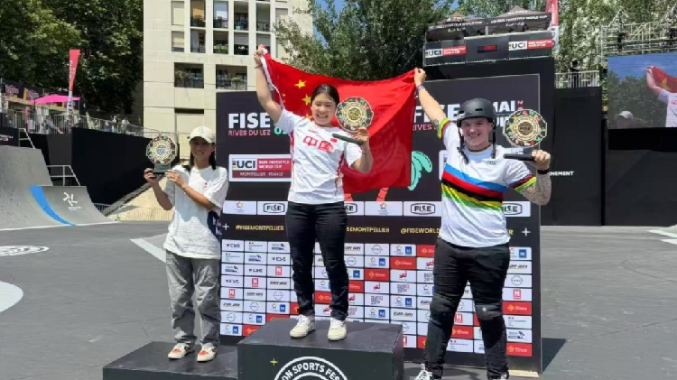 China's Sun Sibei wins women's park gold at BMX Freestyle World Cup