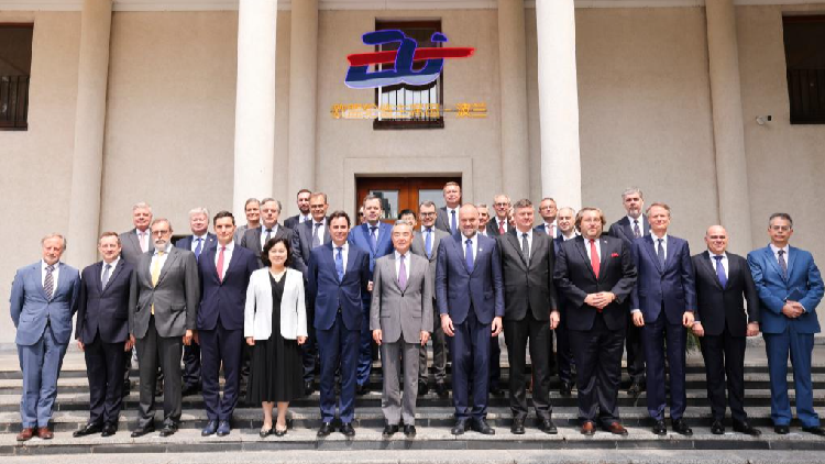 Chinese FM meets envoys from EU, member states