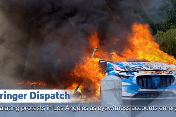 Young People Rally in Los Angeles: What’s Going On? Escalating protests in Los Angeles as eyewitness accounts emerge video poster