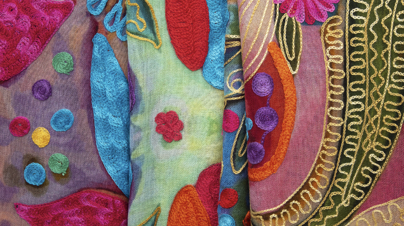 Golden needles, shared threads: Suzani and Yunjin's Silk Road dialogue