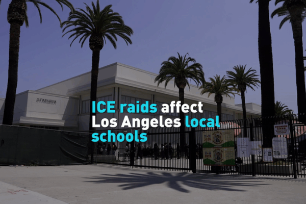 Immigration Raids in Los Angeles Affect Local Schools ICE raids affect Los Angeles local schools video poster